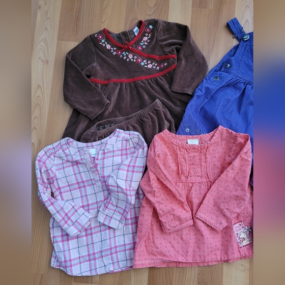 Baby Gap Jumping Beans Baby Girls 18M Clothes Top Sweater Overall Dress Lot Of 5 - Picture 5 of 14